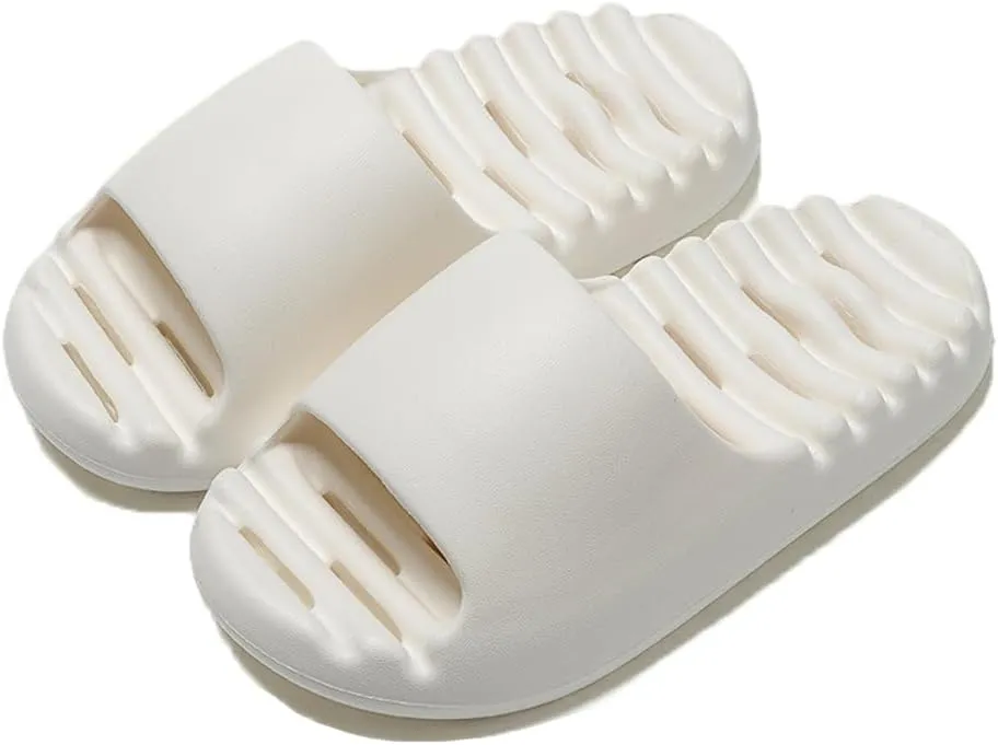 Shower Cloud Slippers for Women and Men Banthroom Drain Hole Slides Non-slip Quick Dry Thick Sole Comfy House Sandals
