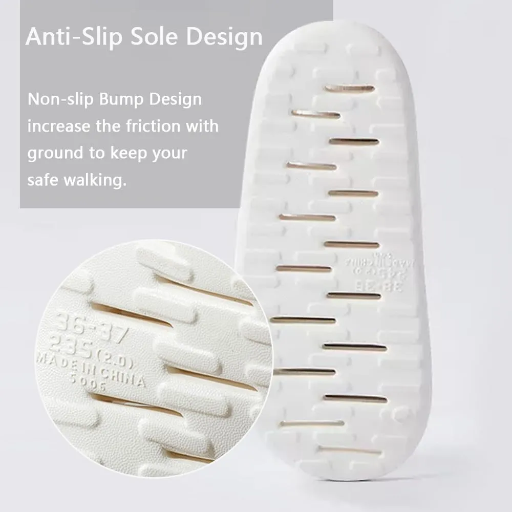 Shower Cloud Slippers for Women and Men Banthroom Drain Hole Slides Non-slip Quick Dry Thick Sole Comfy House Sandals