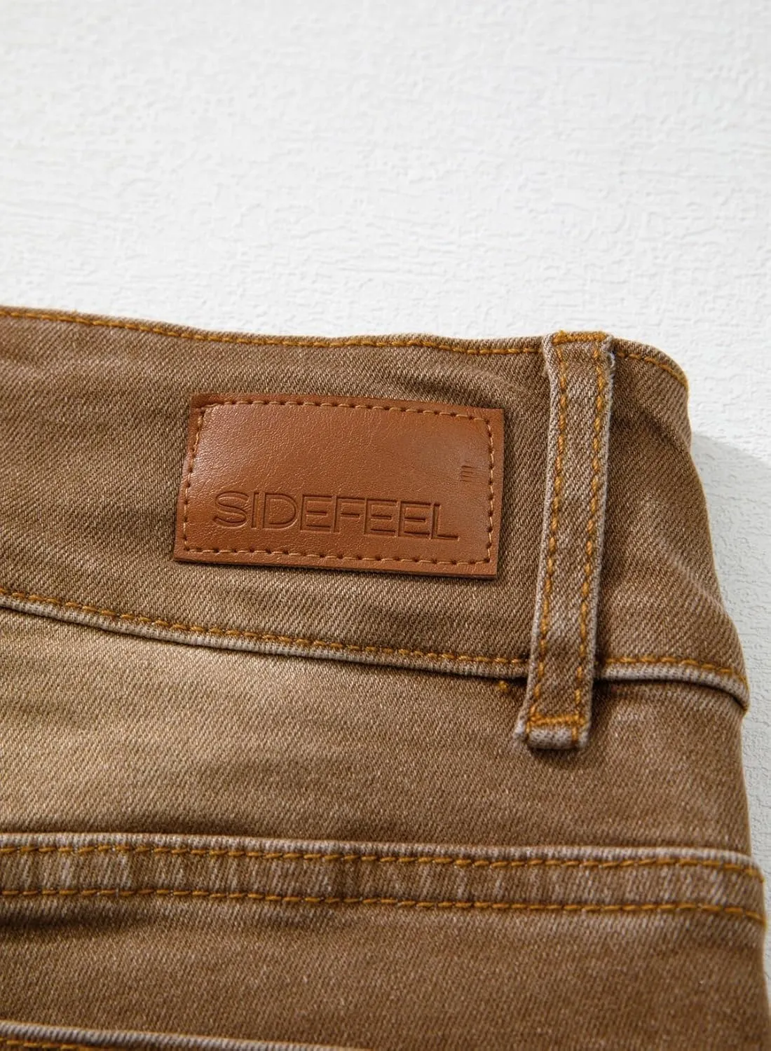 Sidefeel Women's Wide Leg Jeans High Waisted Tummy Control Stretchy Pockets Front Zimbaplatinum Jeans