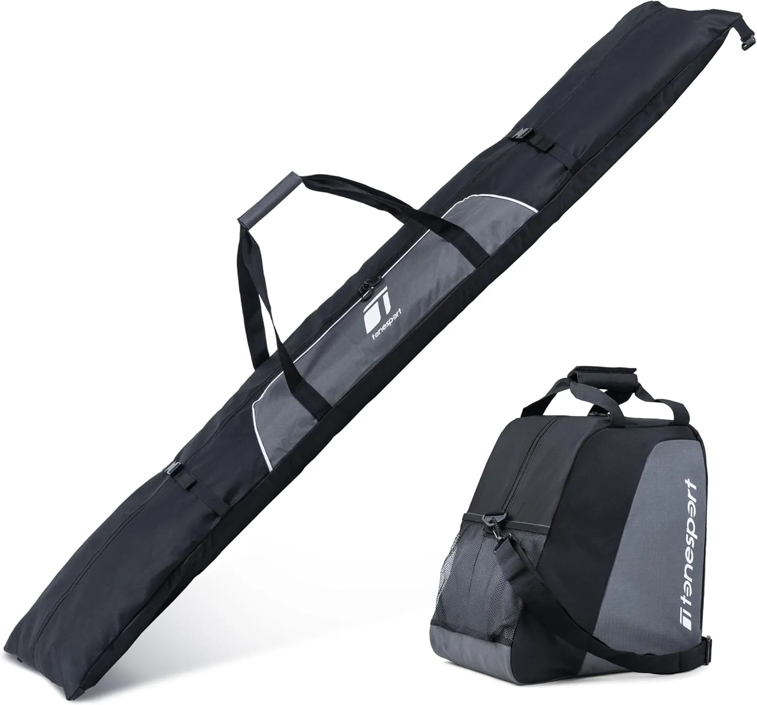 Ski Bag and Boot Bag Combo - Ski Bags for Air Travel - Unpadded Snow Ski Bags - For Skis Up to 180cm