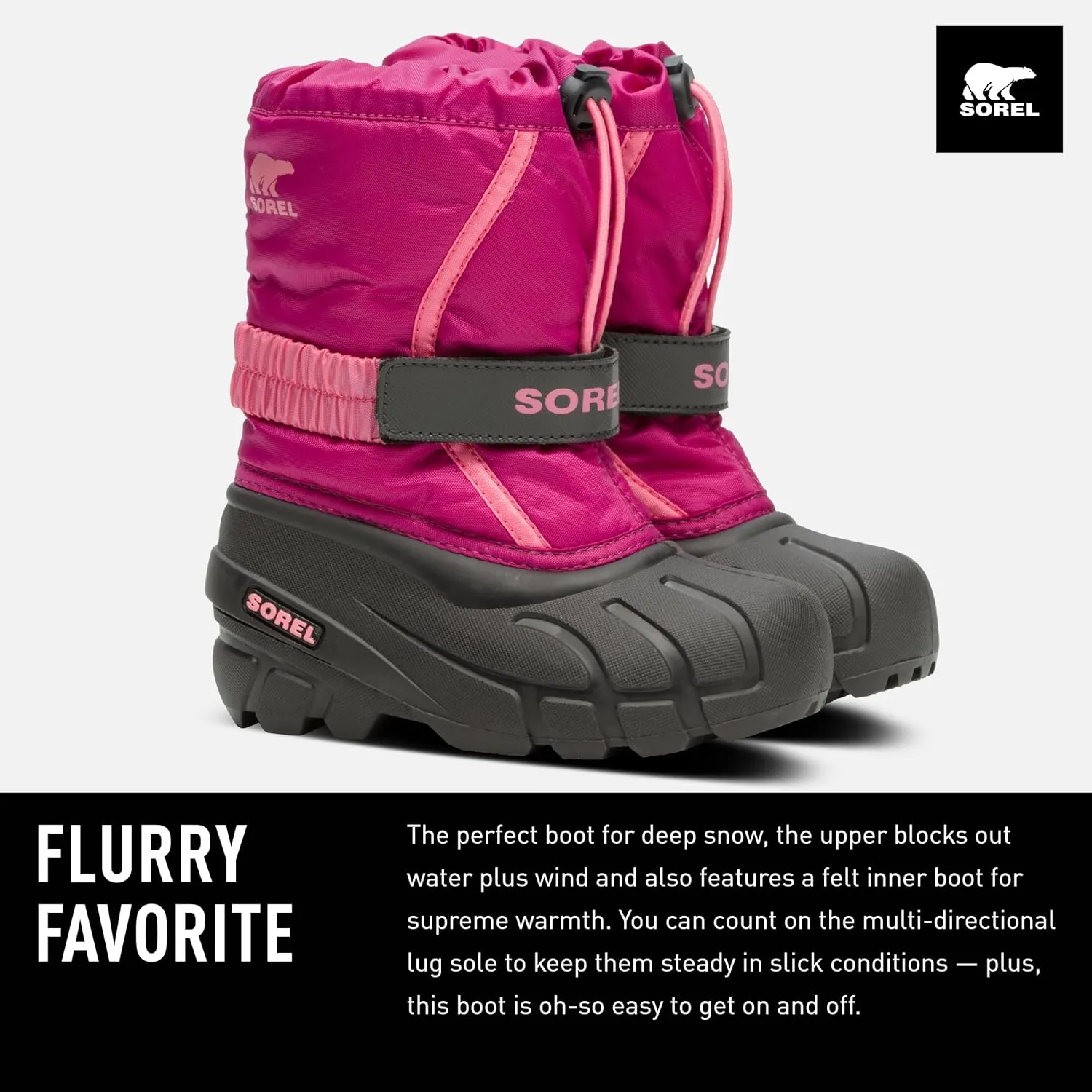 SOREL - Youth Flurry Winter Snow Boots for Kids