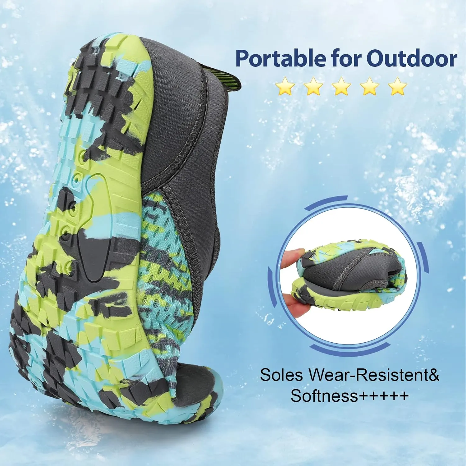 Spesoul Water Shoes for Women Men Quick Dry Aqua Socks for Swim Beach Pool Hiking Training Summer Sandals Outdoor Zero Drop Barefoot Shoes