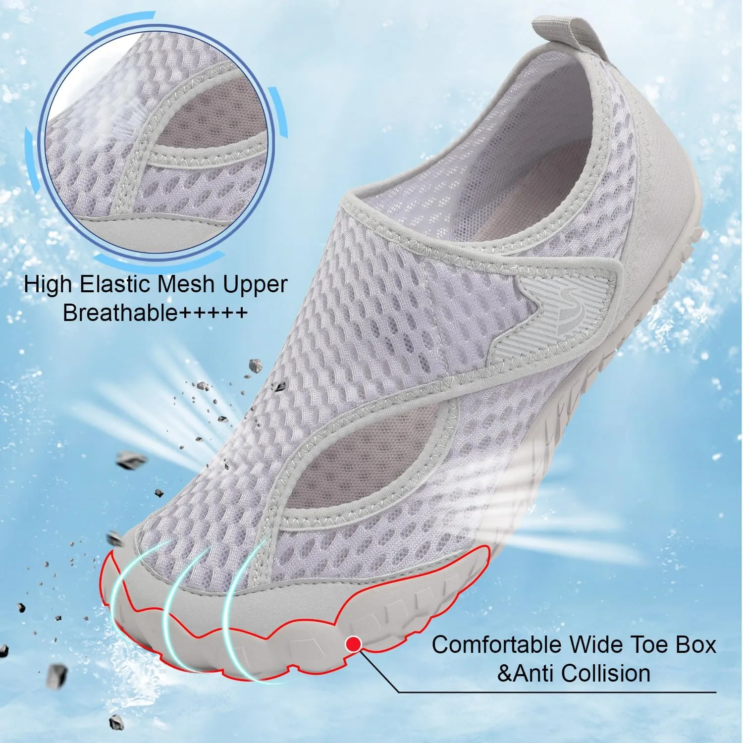 Spesoul Water Shoes for Women Men Quick Dry Aqua Socks for Swim Beach Pool Hiking Training Summer Sandals Outdoor Zero Drop Barefoot Shoes