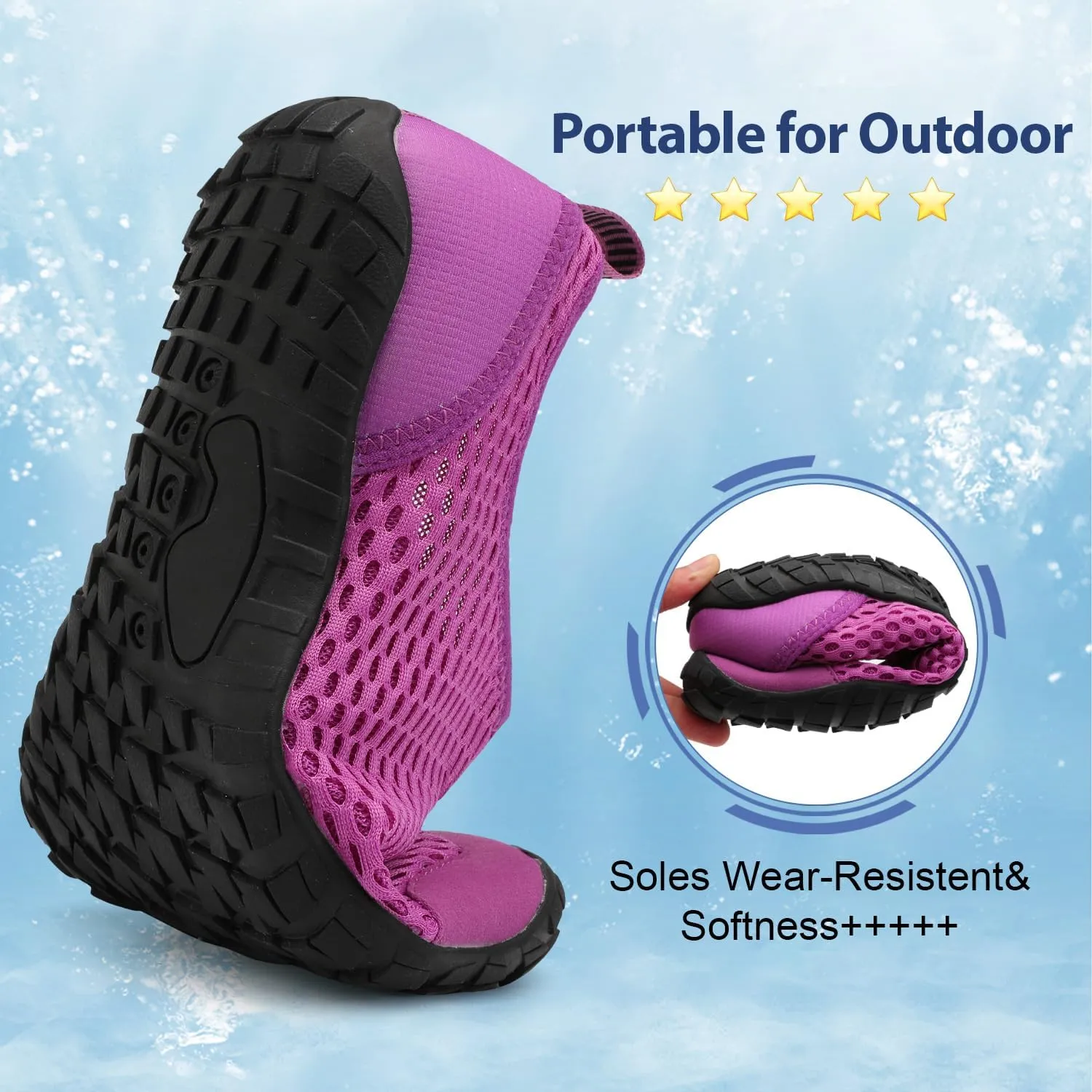 Spesoul Water Shoes for Women Men Quick Dry Aqua Socks for Swim Beach Pool Hiking Training Summer Sandals Outdoor Zero Drop Barefoot Shoes