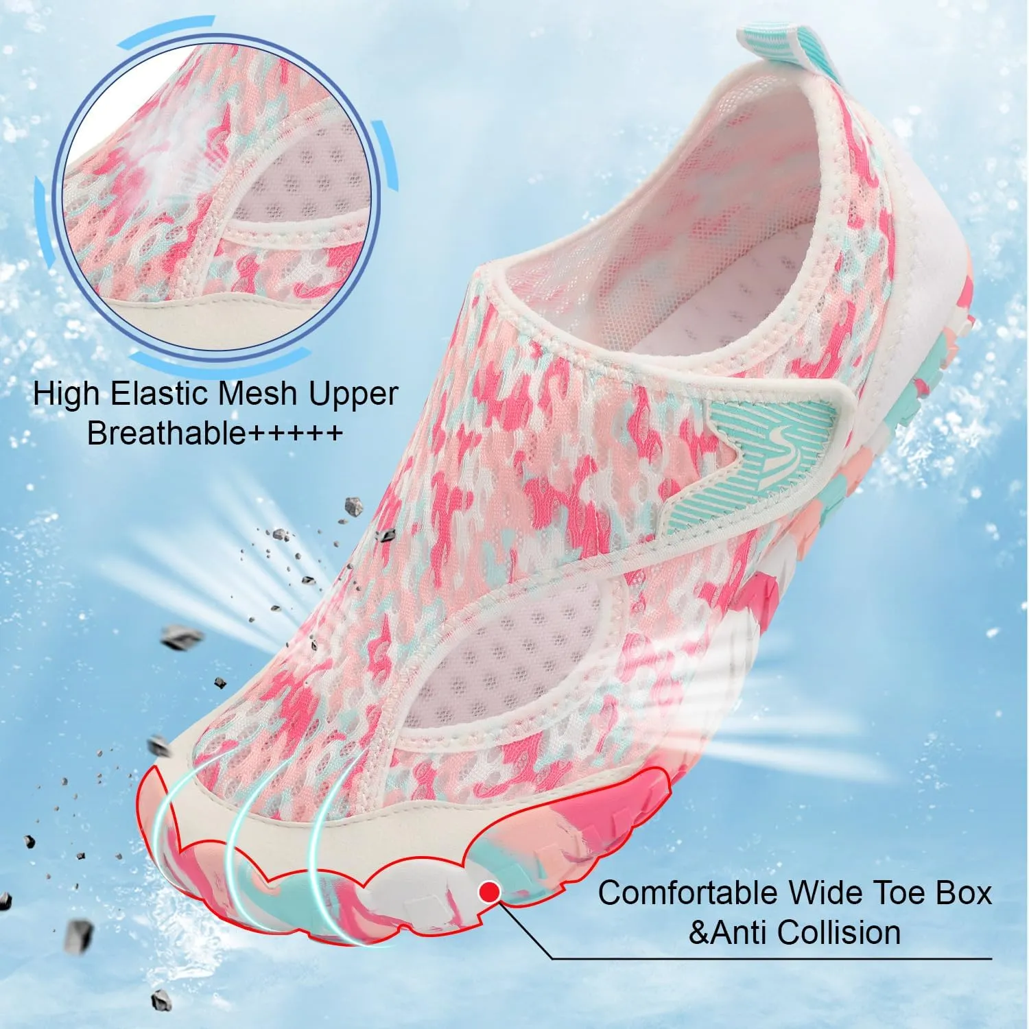 Spesoul Water Shoes for Women Men Quick Dry Aqua Socks for Swim Beach Pool Hiking Training Summer Sandals Outdoor Zero Drop Barefoot Shoes