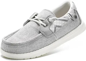 STQ Women's Boat Shoes with Orthopedic Insole Slip On Business Casual Shoes for Plantar Fasciitis Lightweight Loafers