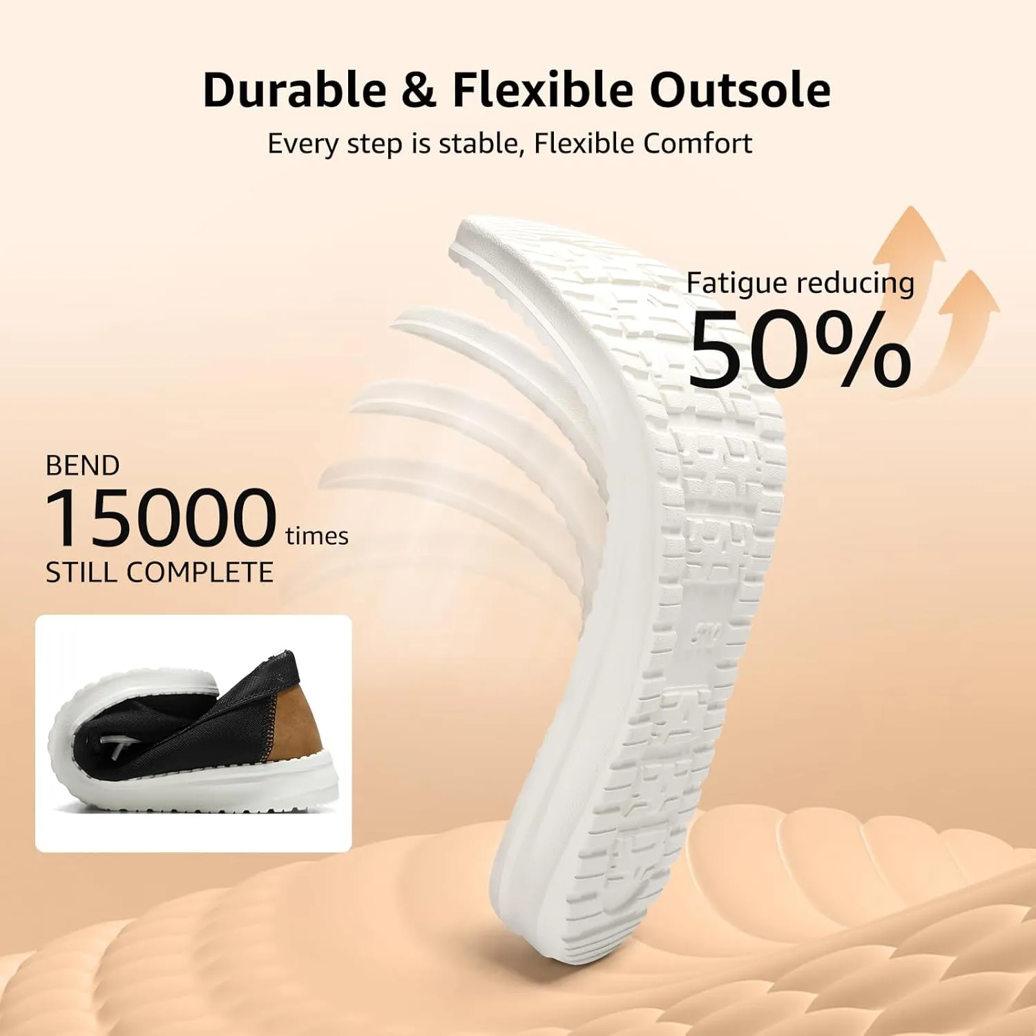 STQ Women's Boat Shoes with Orthopedic Insole Slip On Business Casual Shoes for Plantar Fasciitis Lightweight Loafers