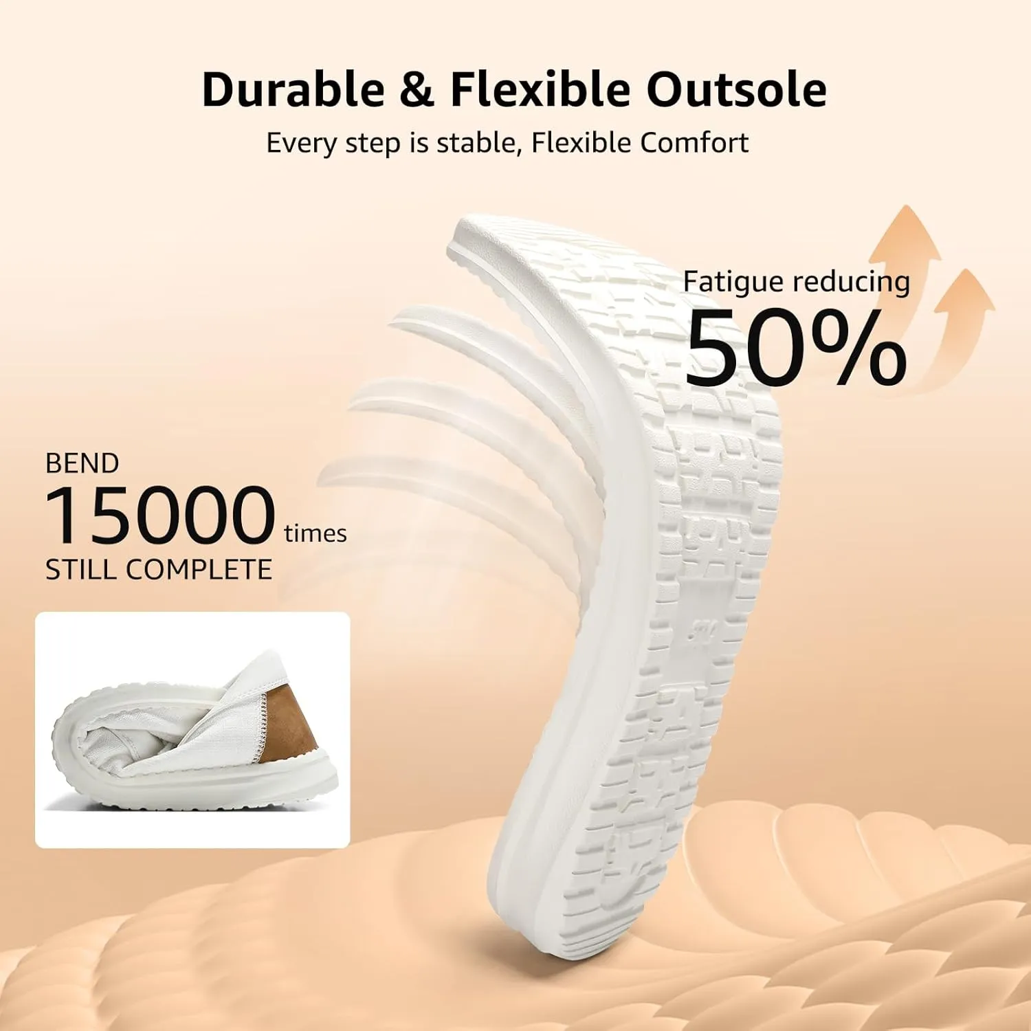 STQ Women's Boat Shoes with Orthopedic Insole Slip On Business Casual Shoes for Plantar Fasciitis Lightweight Loafers