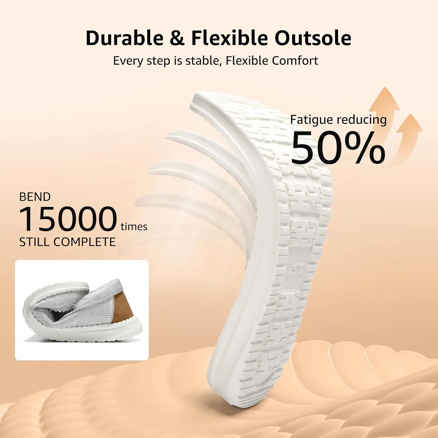 STQ Women's Boat Shoes with Orthopedic Insole Slip On Business Casual Shoes for Plantar Fasciitis Lightweight Loafers