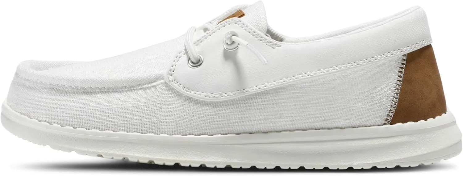 STQ Women's Boat Shoes with Orthopedic Insole Slip On Business Casual Shoes for Plantar Fasciitis Lightweight Loafers