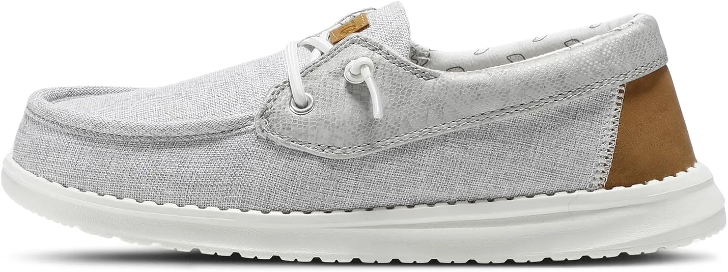 STQ Women's Boat Shoes with Orthopedic Insole Slip On Business Casual Shoes for Plantar Fasciitis Lightweight Loafers