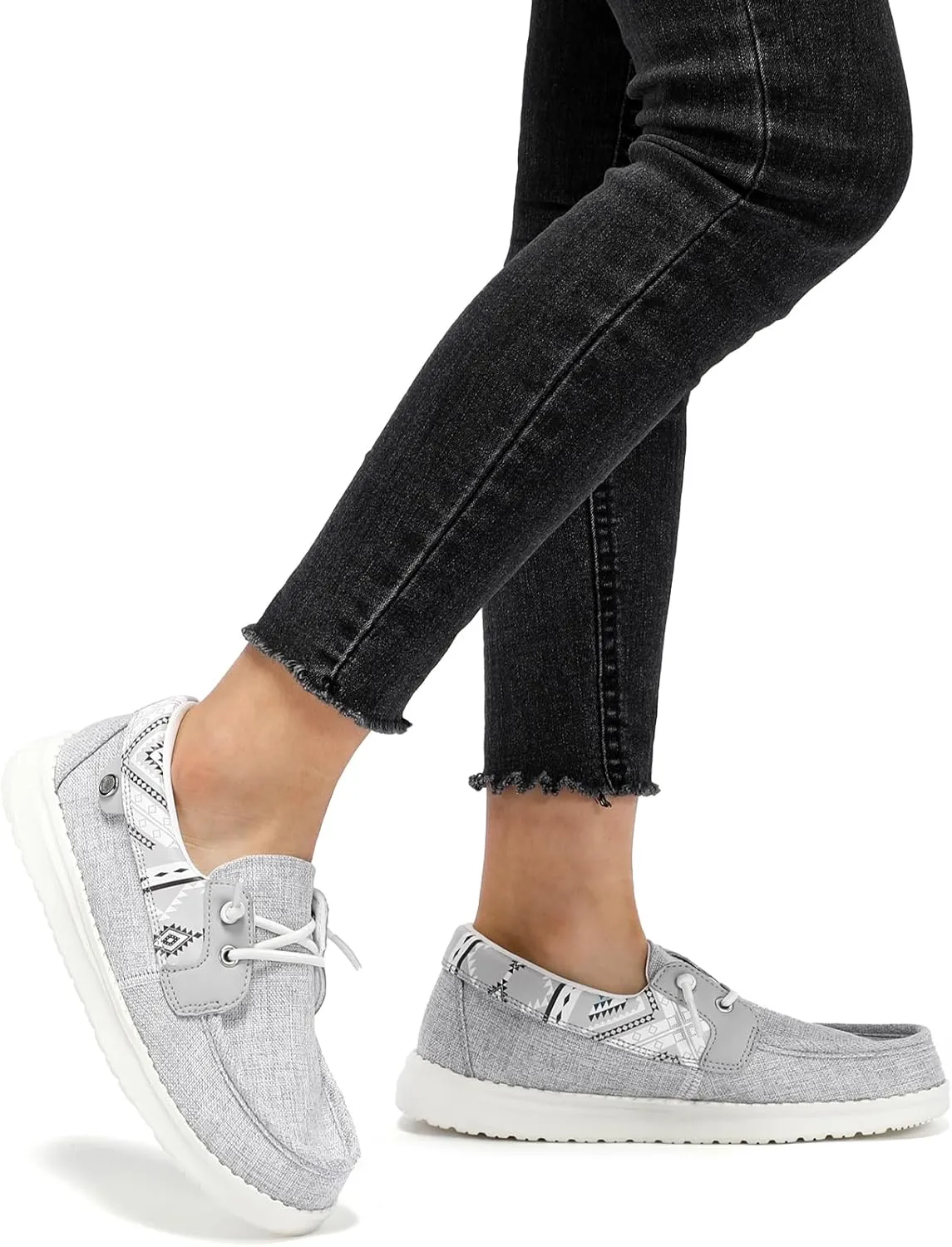 STQ Women's Boat Shoes with Orthopedic Insole Slip On Business Casual Shoes for Plantar Fasciitis Lightweight Loafers