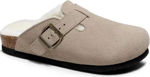 Suede Clogs For Women,Womens Clogs&Mules Indoor Outdoor Fuzzy House Slipers With Arch Support