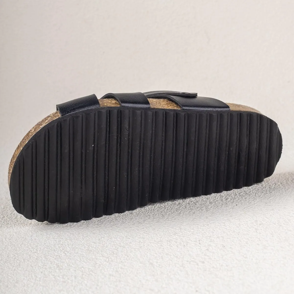 Summer Kids Crossing Cork Footbed Sandals Beach Slides Open Toe Flat for Boys Girls