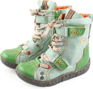 TMA EYES Women's PU Lining Flat Ankle Boots with Zipper for Casual Boots