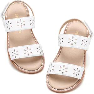 Toddler Girl Sandals - Flower Girl Dress Shoes Open Toe Little Kid Summer Flats