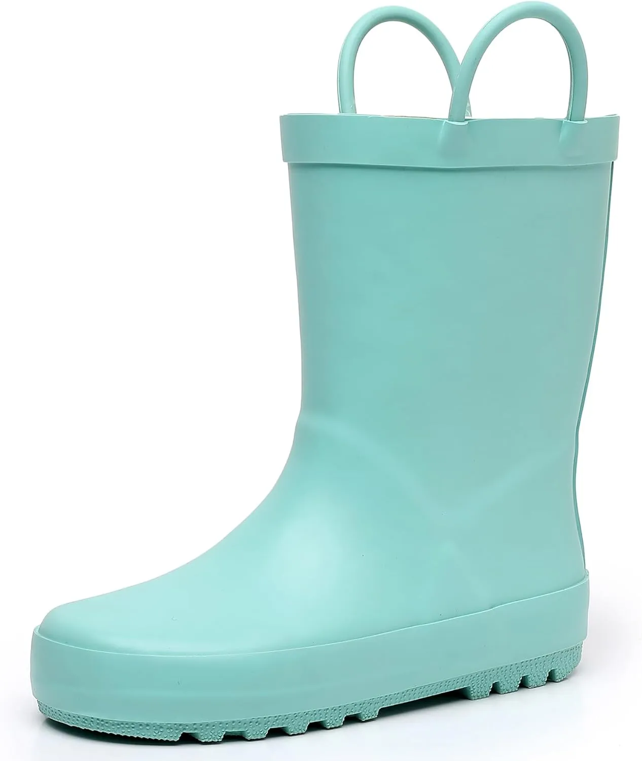 Toddler Rain Boots for Boys and Girls Waterproof Rubber Kids Rain Boots with Easy on Handles All-season