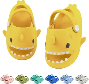 Toddler Shark Cloud Slides | Kids Shower Sandals | Boys Girls Cute Cartoon Fish Flip Flops | Beach Pool Home Slippers Shoes | Quick Dry Non-Slip