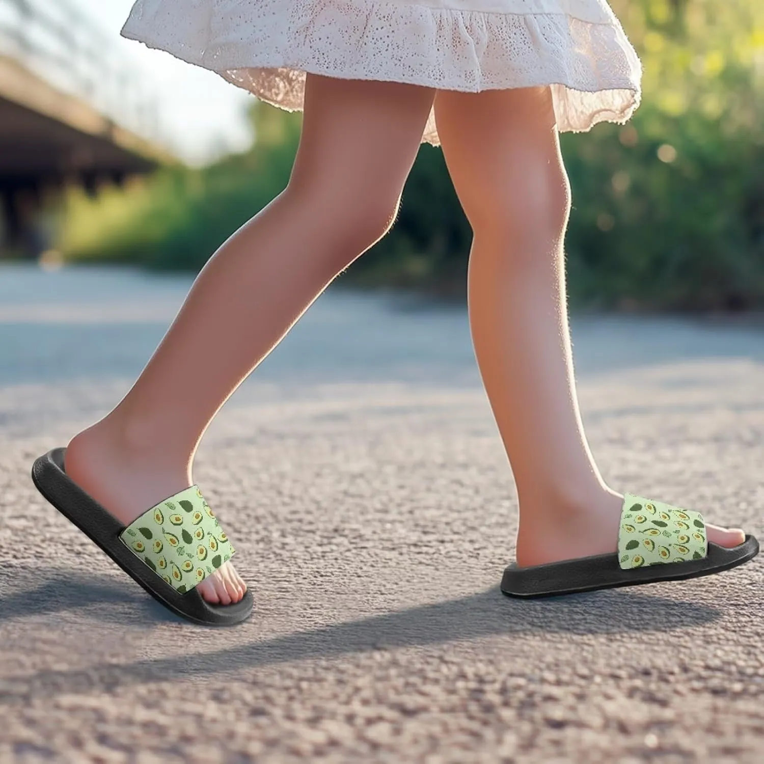 Toddler Slide Sandals Lightweight Slippers Slip Resistant Footwear Cushioned Thick Sole Beach Slides Pool Sandals