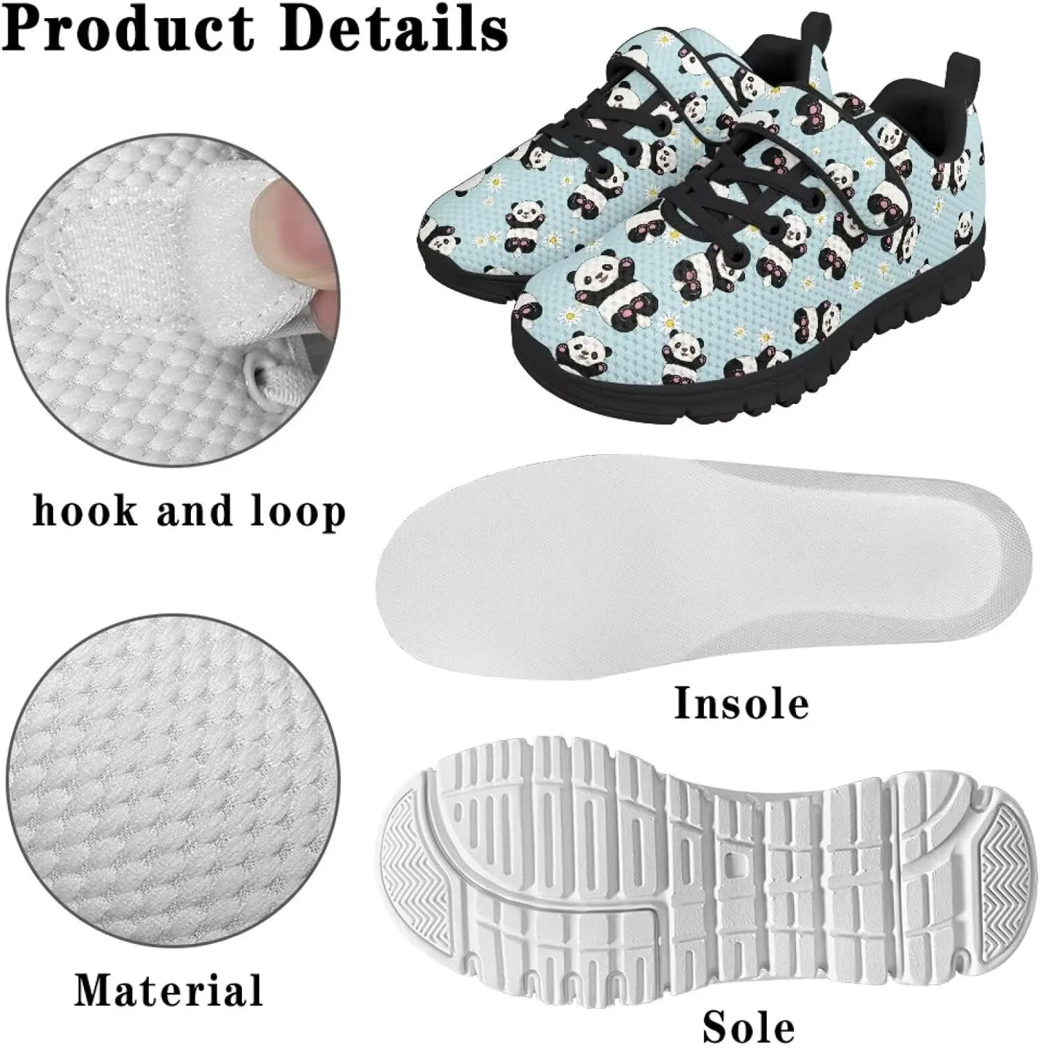 Toddler Sneakers for Boys and Girls Portable Hook and Loops Tennis Running Shoes Walking Shoes for Outdoor Indoor