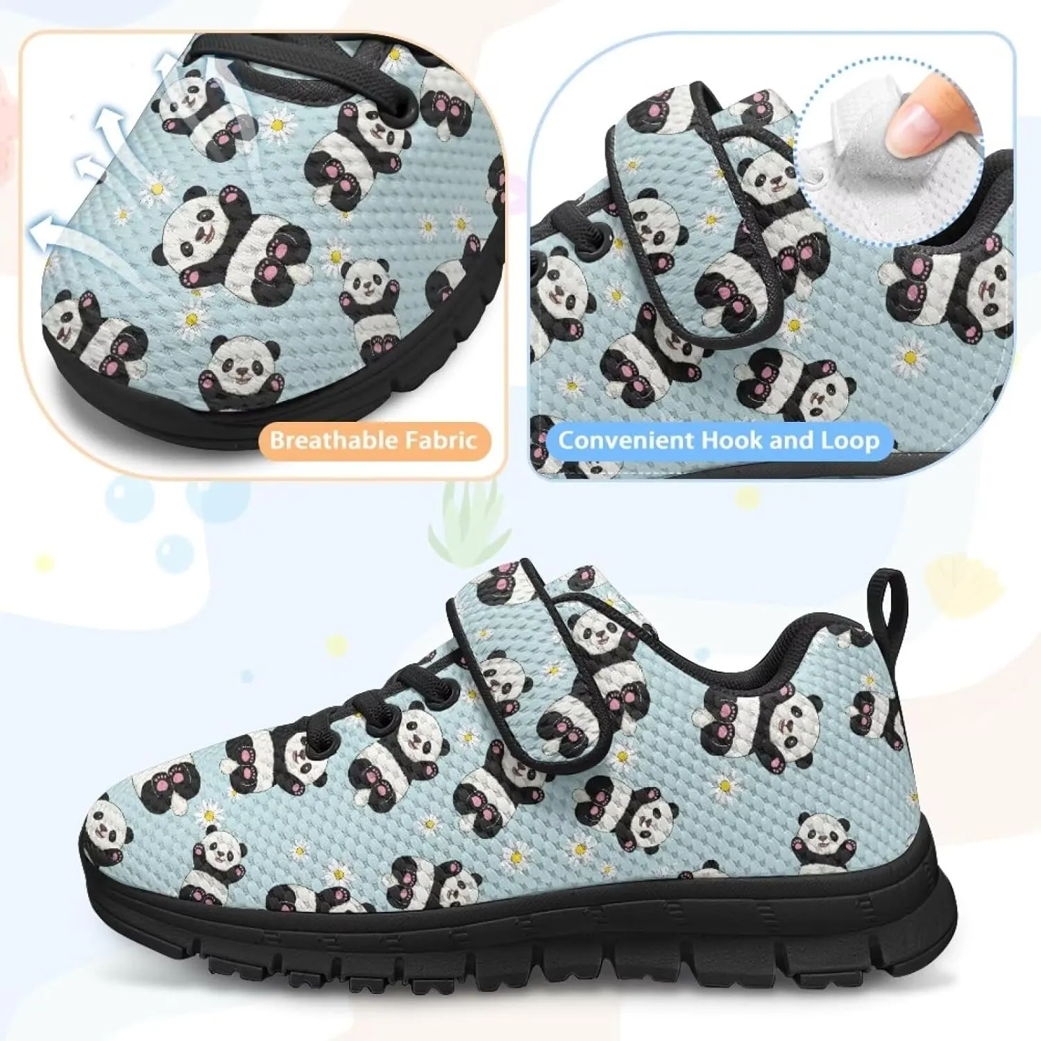 Toddler Sneakers for Boys and Girls Portable Hook and Loops Tennis Running Shoes Walking Shoes for Outdoor Indoor