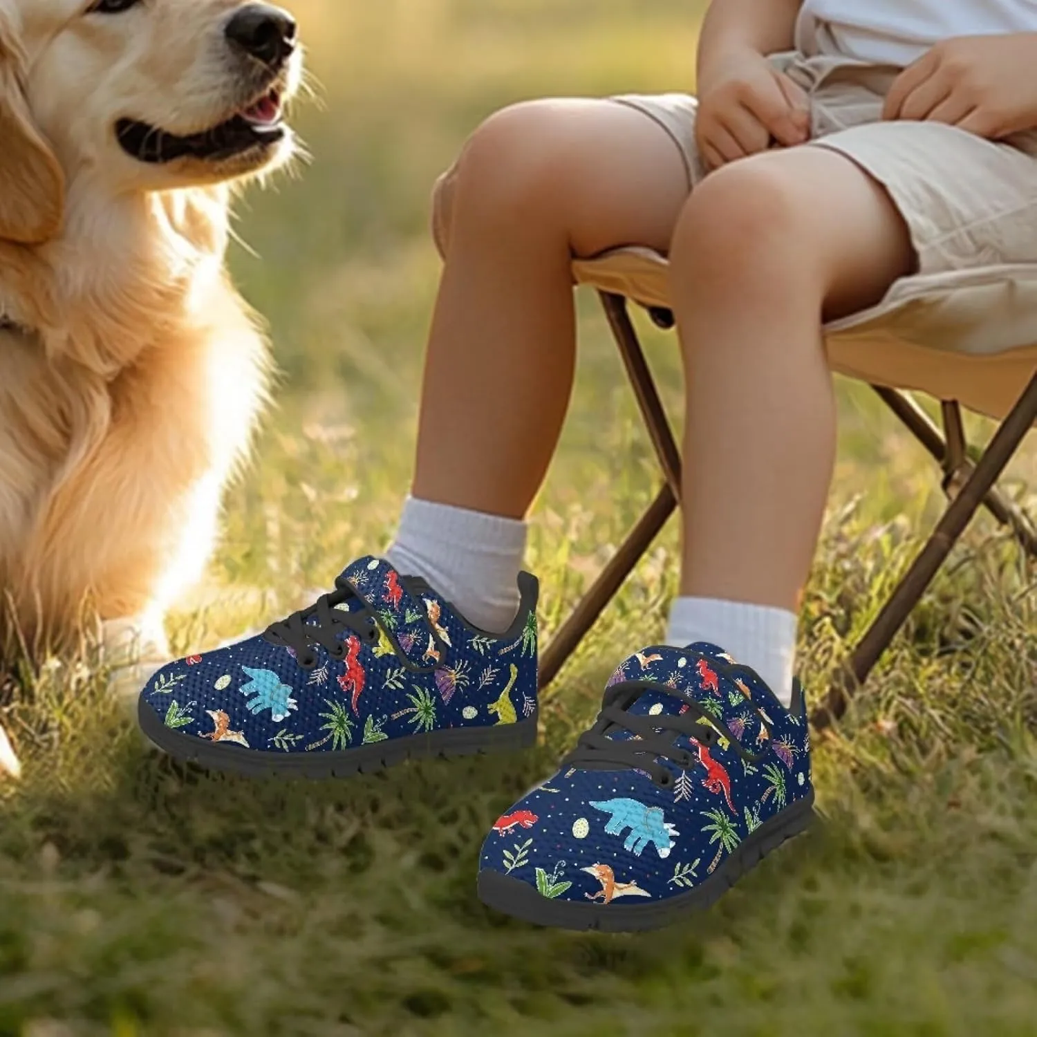 Toddler Sneakers for Boys and Girls Portable Hook and Loops Tennis Running Shoes Walking Shoes for Outdoor Indoor