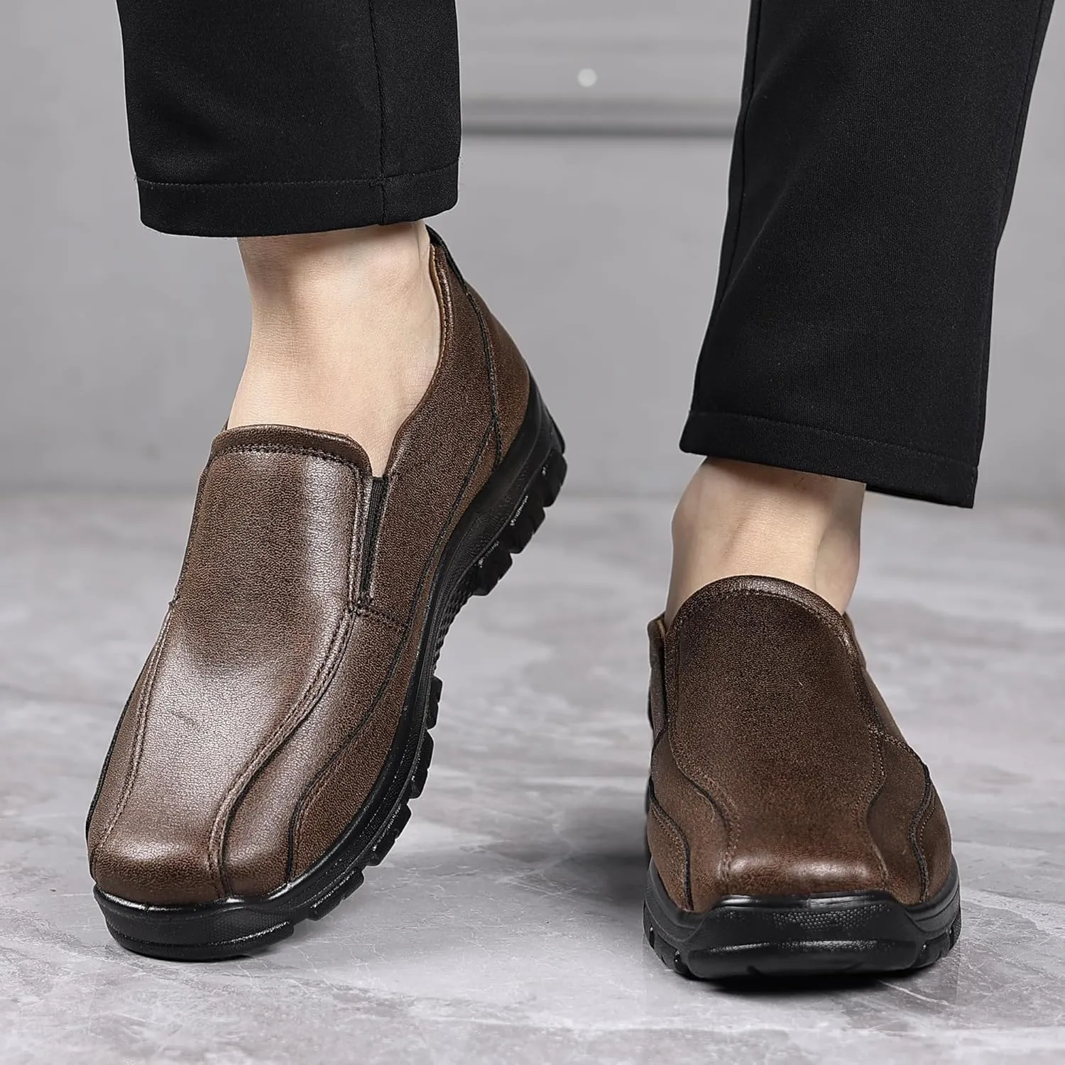 Trsorini Mens Casual Shoes Loafers Slip on Dress Business Office Premier Walking Lightweight Shoes Male