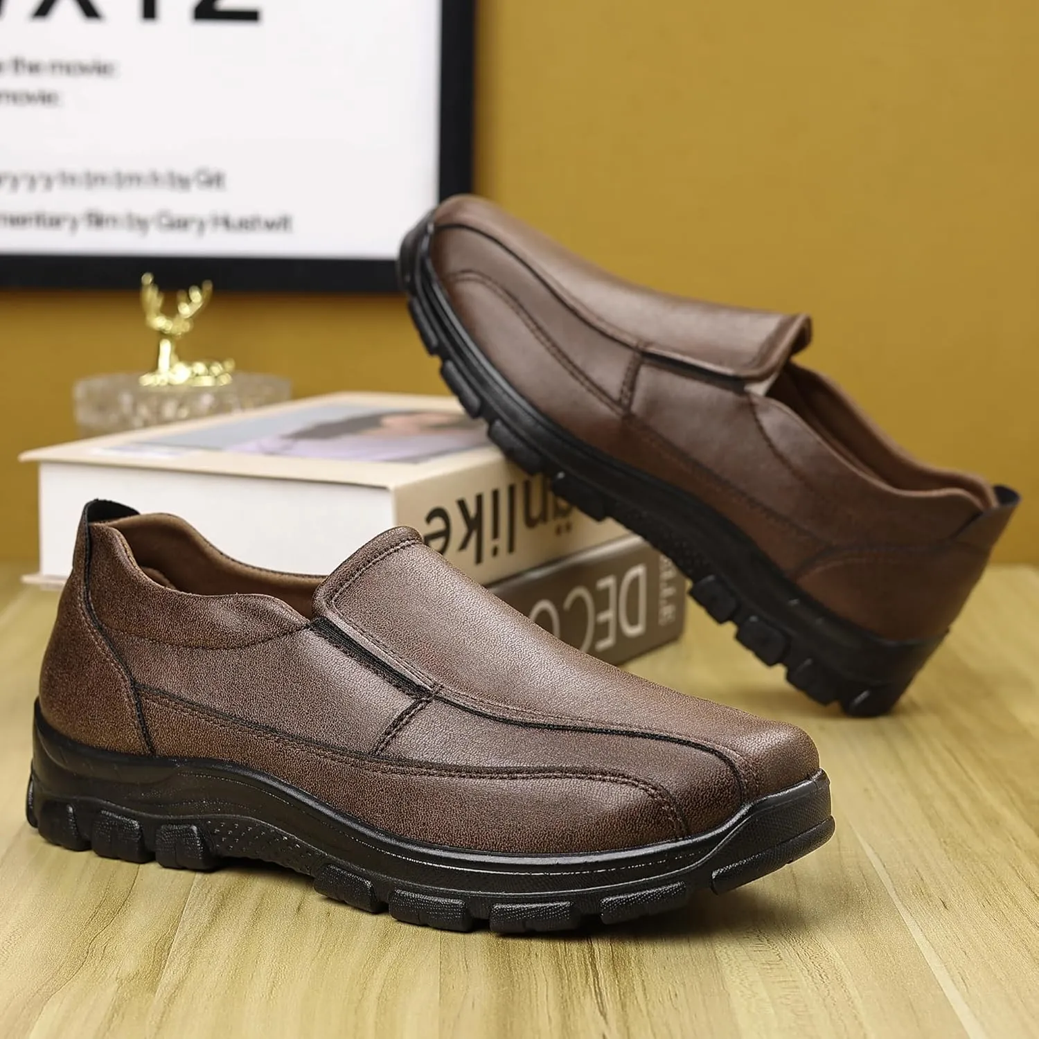 Trsorini Mens Casual Shoes Loafers Slip on Dress Business Office Premier Walking Lightweight Shoes Male