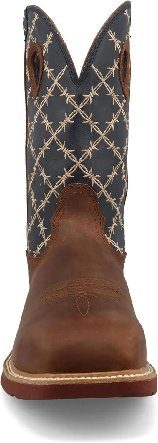 Twisted X Men`s Hazel & Navy 12 In Top Work Boot
