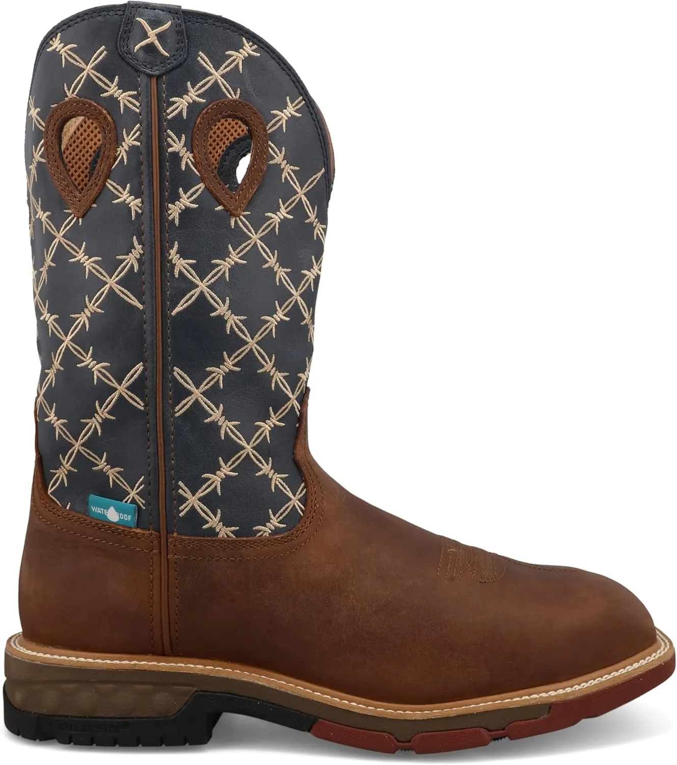 Twisted X Men`s Hazel & Navy 12 In Top Work Boot