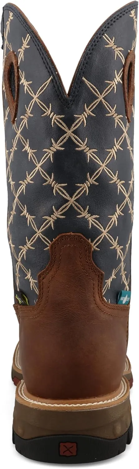 Twisted X Men`s Hazel & Navy 12 In Top Work Boot