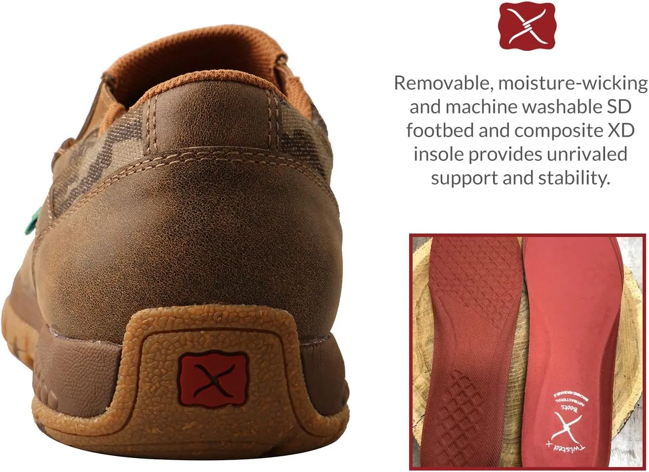 Twisted X Men's Lace-Up Chukka Driving Moc with CellStretch