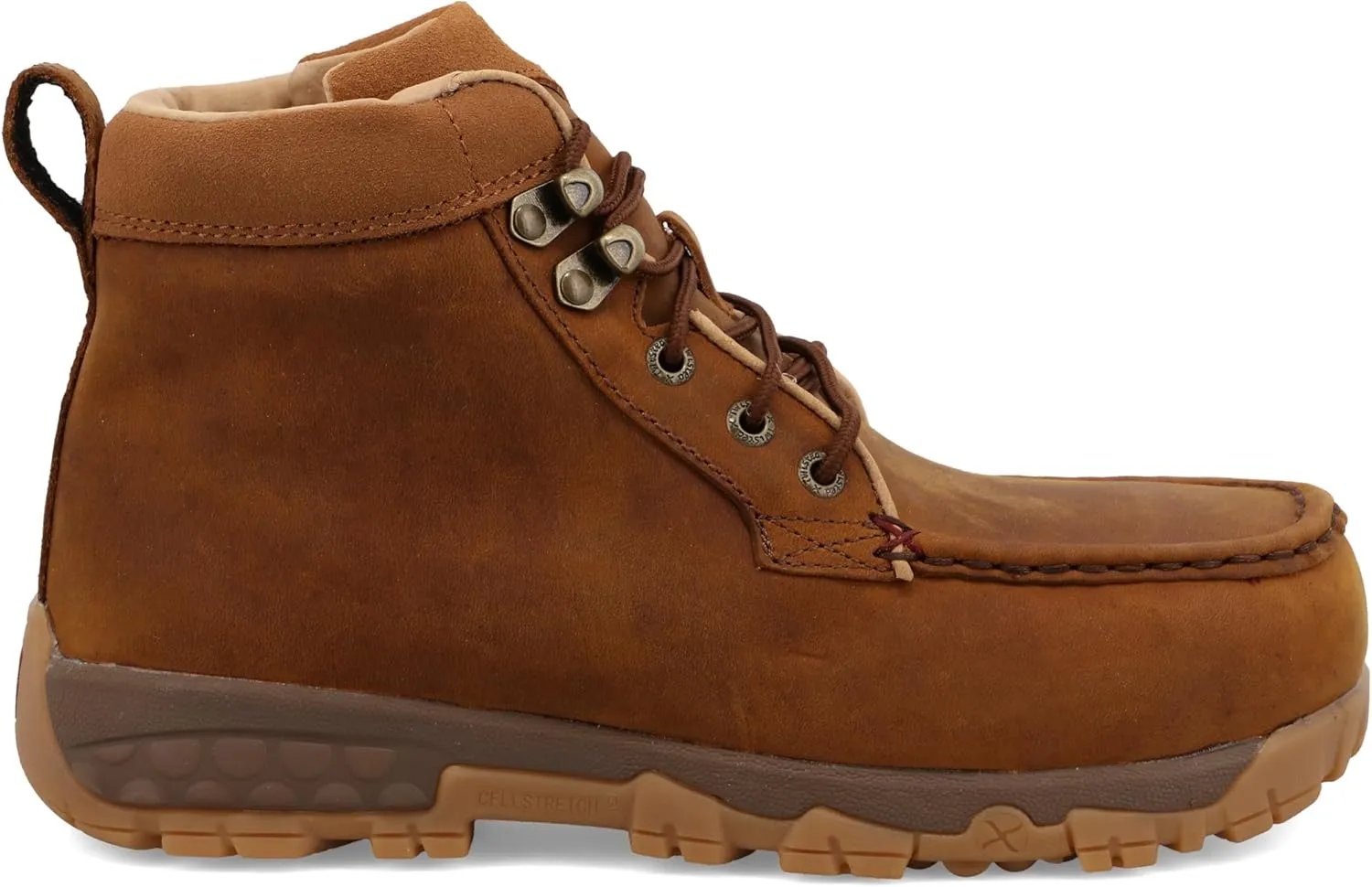 Twisted X Work Boots for Women, Alloy Safety Steel Toe Shoes for Women with EVA Midsole, CellStretch Technology, Slip-Resistant Women's Work Shoe