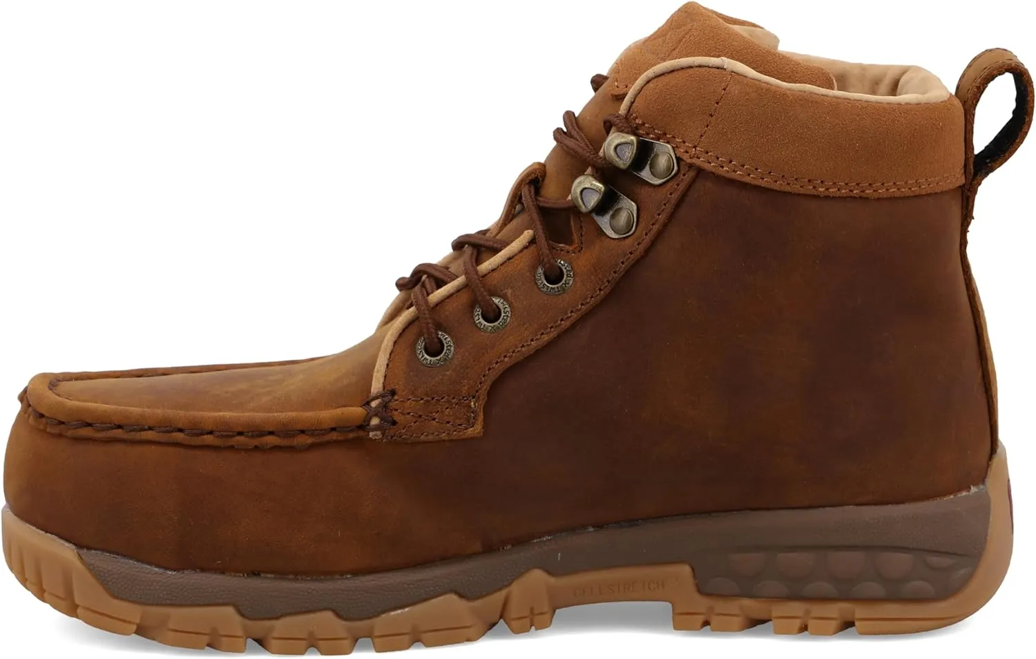 Twisted X Work Boots for Women, Alloy Safety Steel Toe Shoes for Women with EVA Midsole, CellStretch Technology, Slip-Resistant Women's Work Shoe