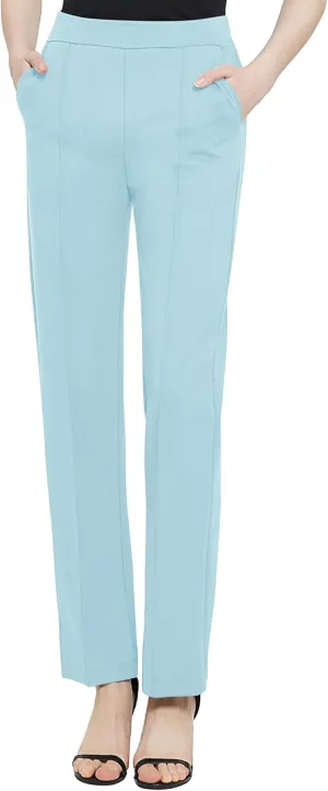 Urban CoCo Women's Yoga Dress Pants Stretchy Casual Slacks Straight Leg Work Pants with Pockets