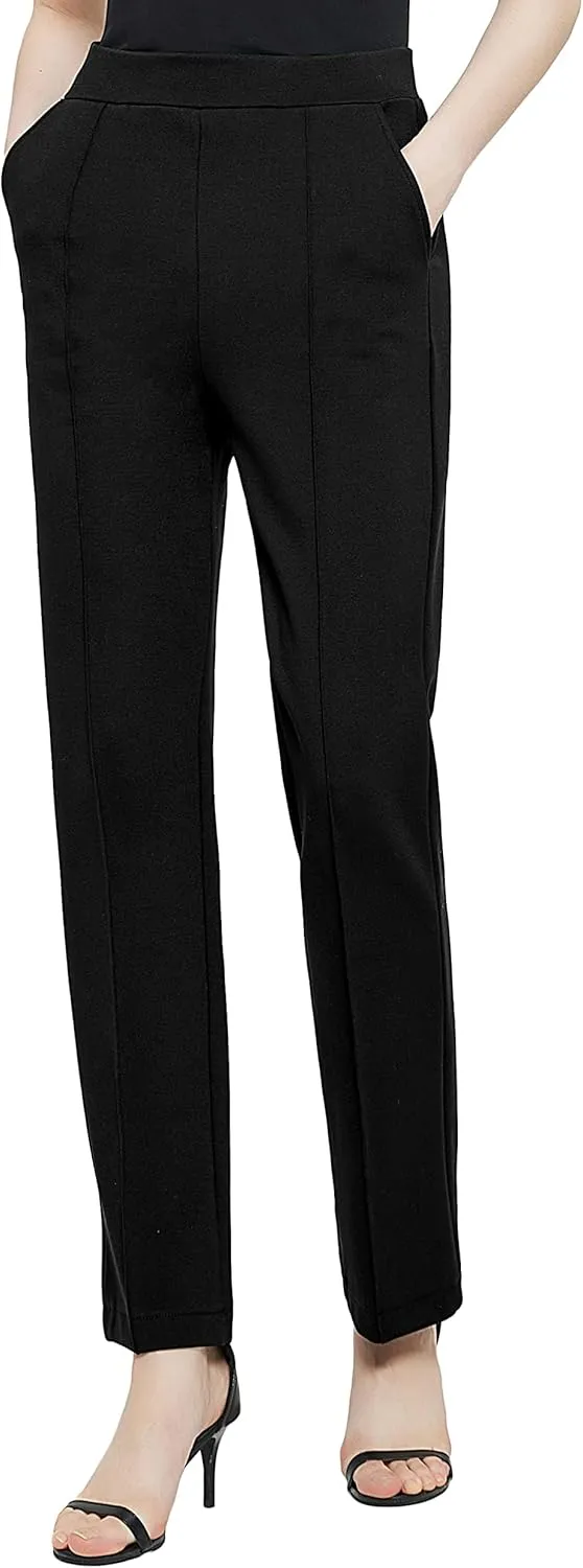 Urban CoCo Women's Yoga Dress Pants Stretchy Casual Slacks Straight Leg Work Pants with Pockets