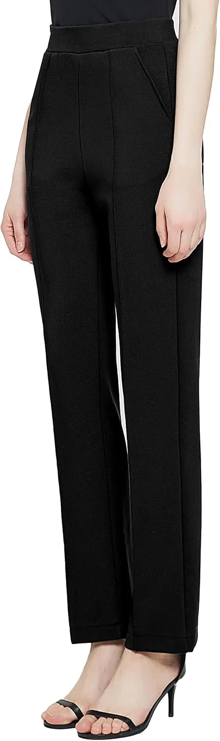 Urban CoCo Women's Yoga Dress Pants Stretchy Casual Slacks Straight Leg Work Pants with Pockets