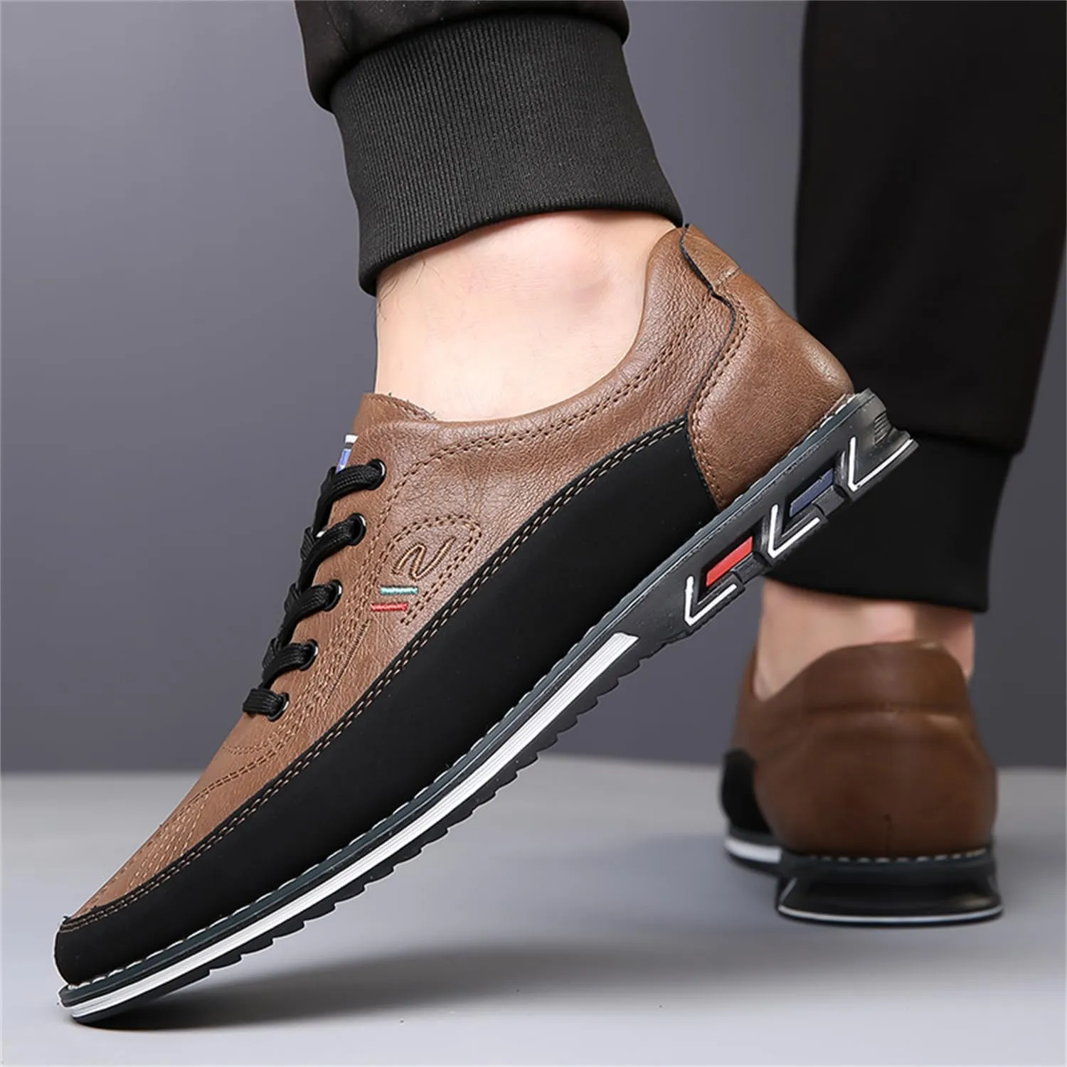 Veslexth Men Casual Business Shoes Lace Up Adjustable Loafers Driving Working Walking Party Formal Oxfords