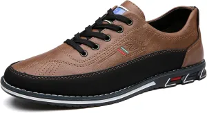 Veslexth Men Casual Business Shoes Lace Up Adjustable Loafers Driving Working Walking Party Formal Oxfords