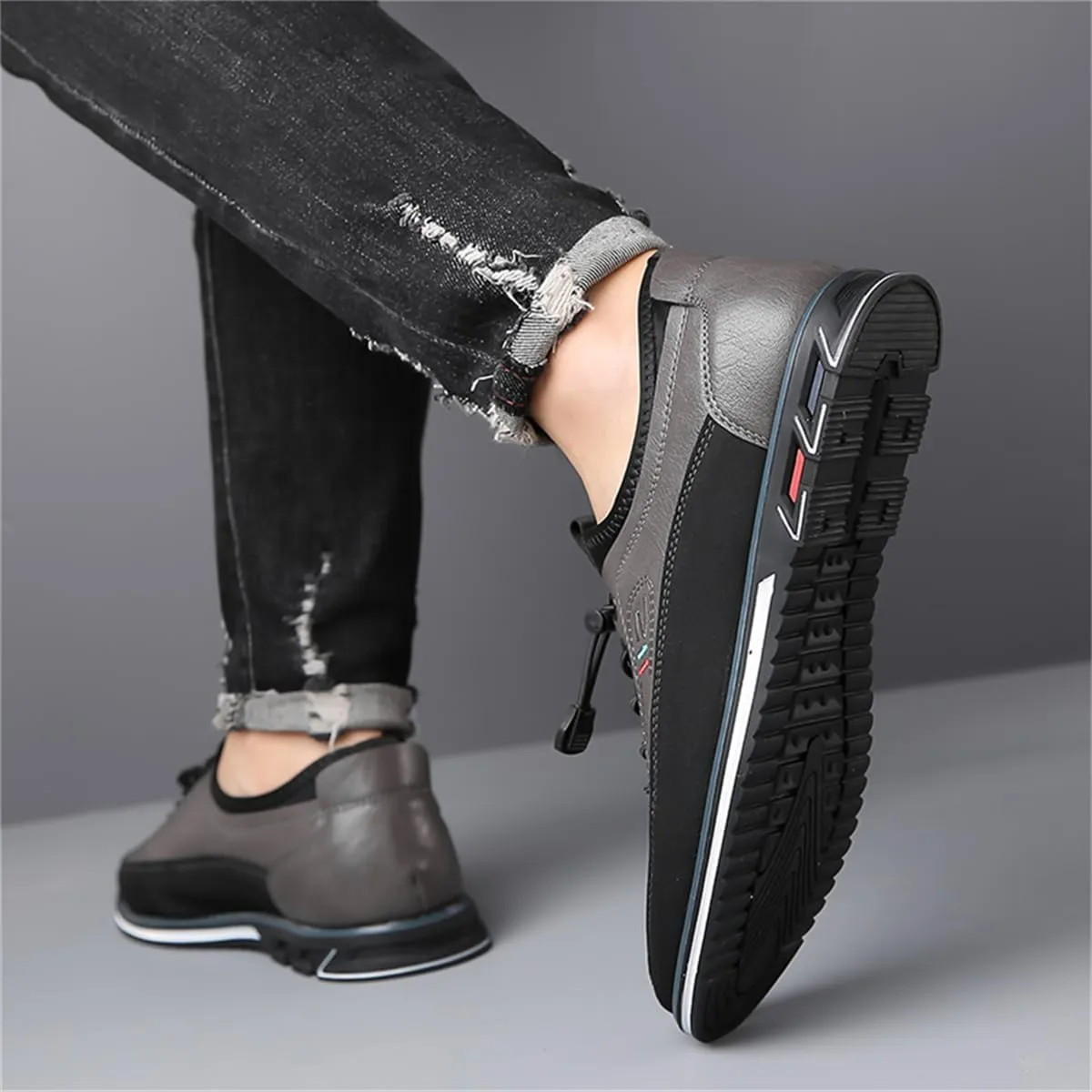 Veslexth Men Casual Business Shoes Slip-on Adjustable Loafers Driving Working Walking Party Formal Oxfords