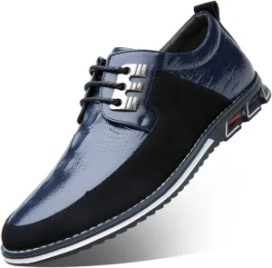 Veslexth Men's Loafer Dress Shoes Fashion Casual Lace-Up Walking Sneakers Comfortable Business Work Sport Shoes