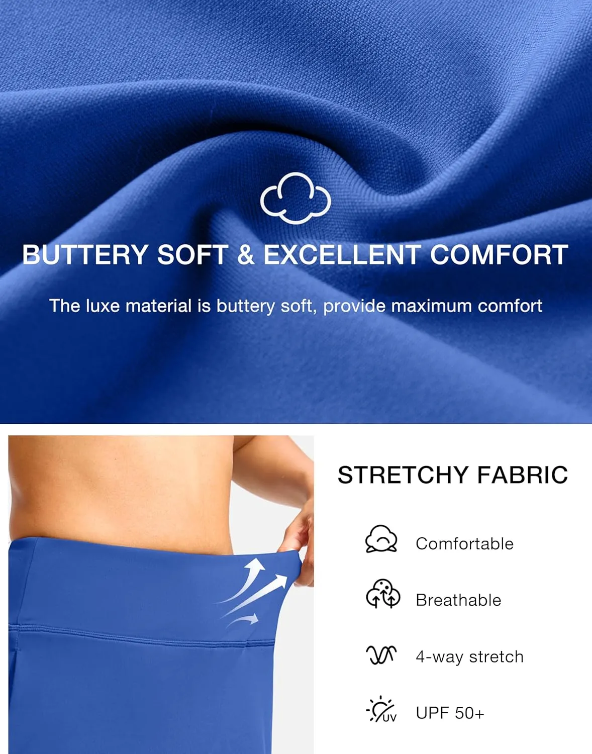 Viodia 18" Skorts for Woman with Pockets High Waisted Golf Tennis Skirts Knee Length Long Skort for Women Dressy Casual