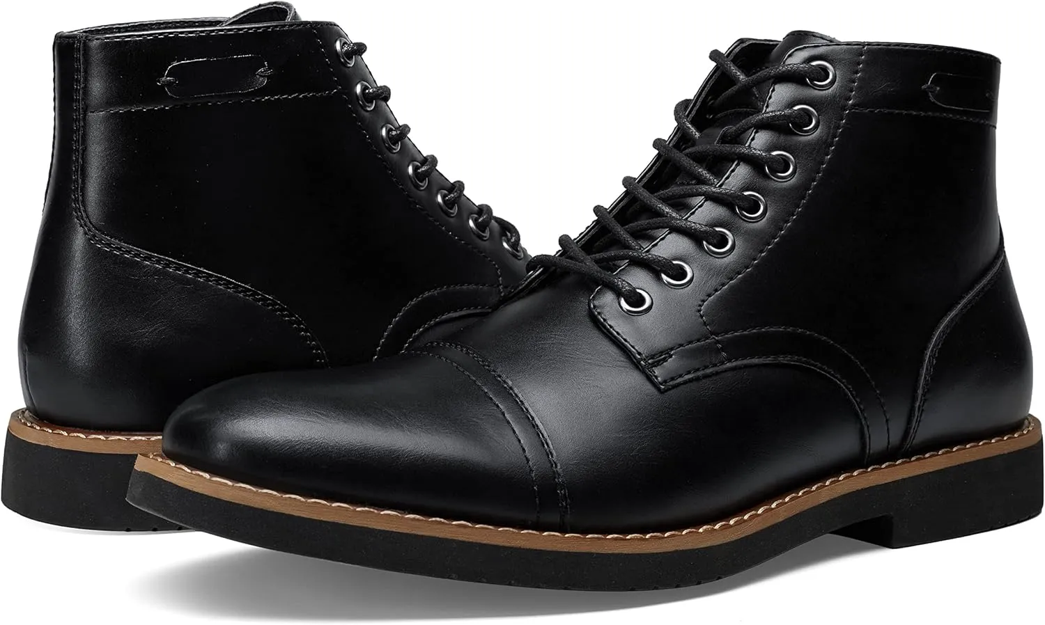 Vostey Men Boots Leather Cap Toe Casual Boots Chukka Fashion Dress Boots for Men