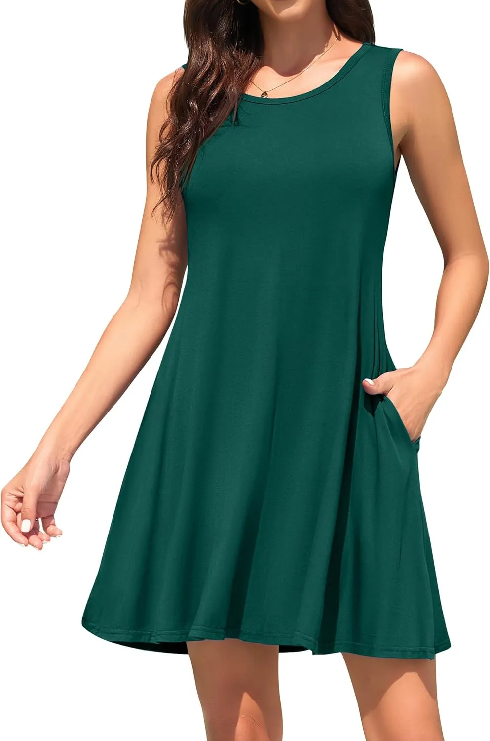 WEACZZY Women Summer Casual Swing T Shirt Dresses Beach Cover up Loose Dress