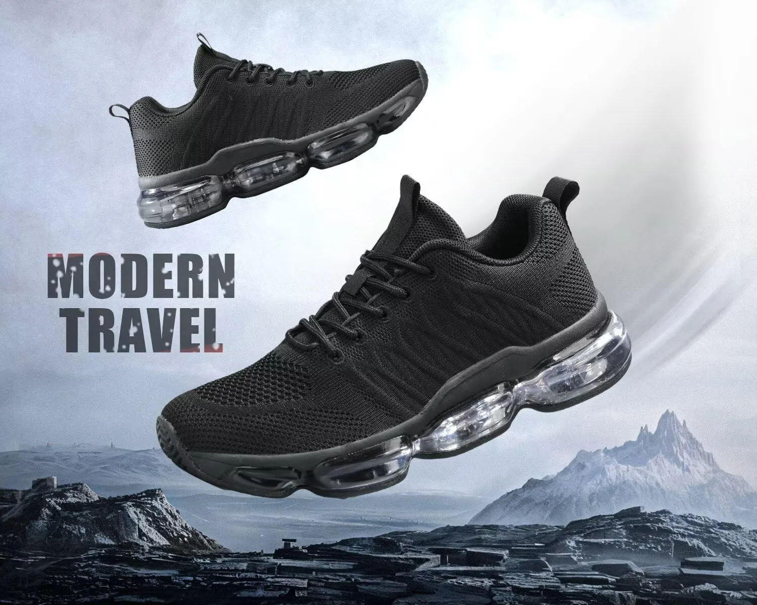 Womens Air Cushion Running Shoes Walking Jogging Fitness Gym Fashion Sneakers Lace Up Casual Comfortable Work Tennis Sport Athletic Trainers