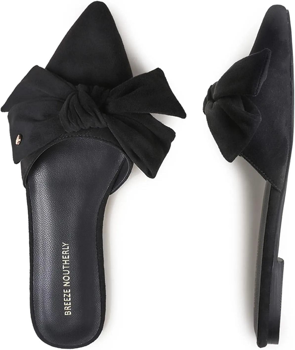 Women's Fashion Deco Mules Slip On Backless Slide Flats
