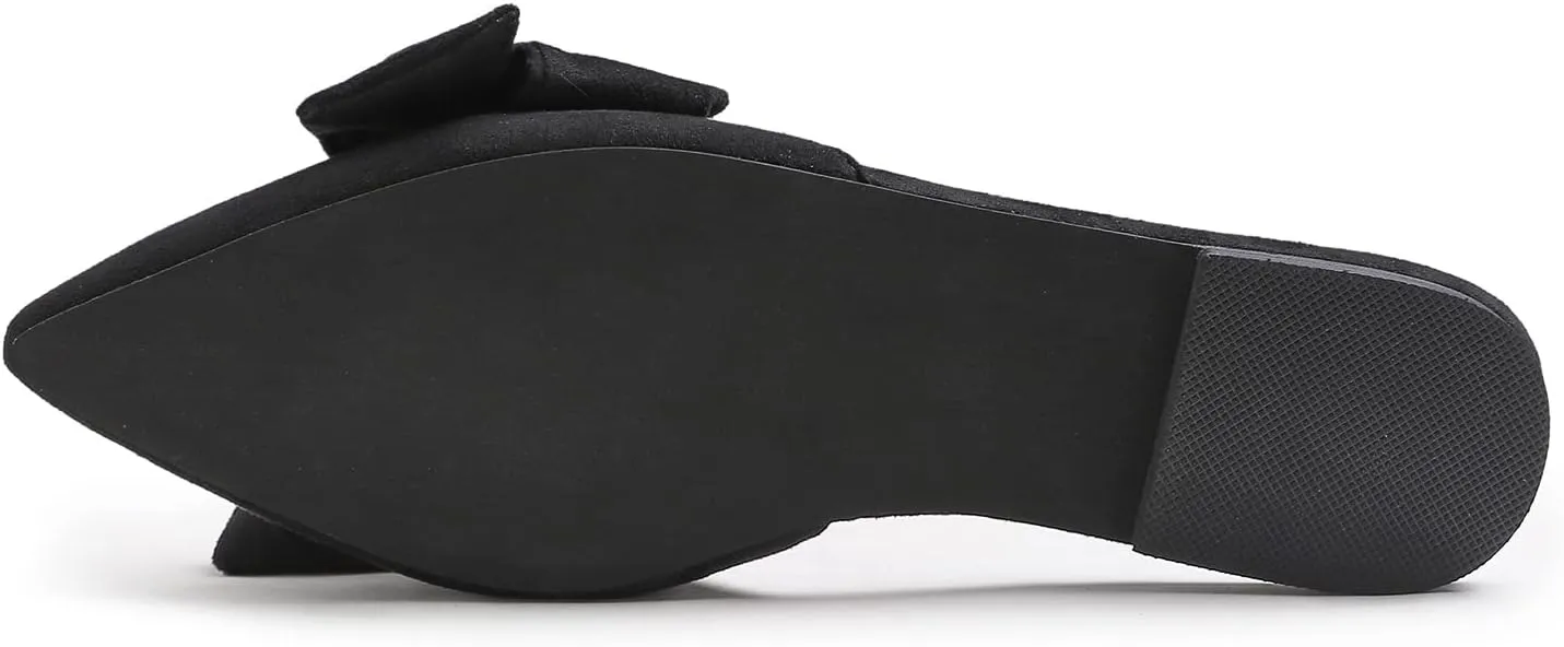 Women's Fashion Deco Mules Slip On Backless Slide Flats