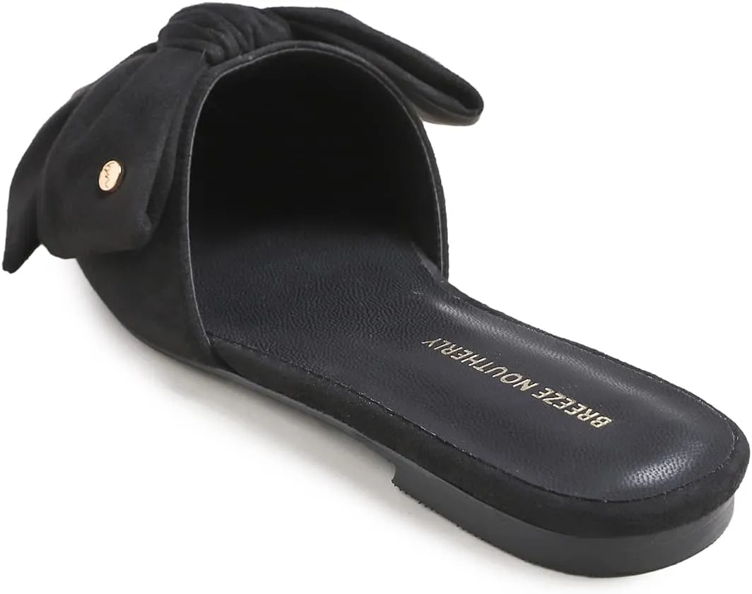 Women's Fashion Deco Mules Slip On Backless Slide Flats