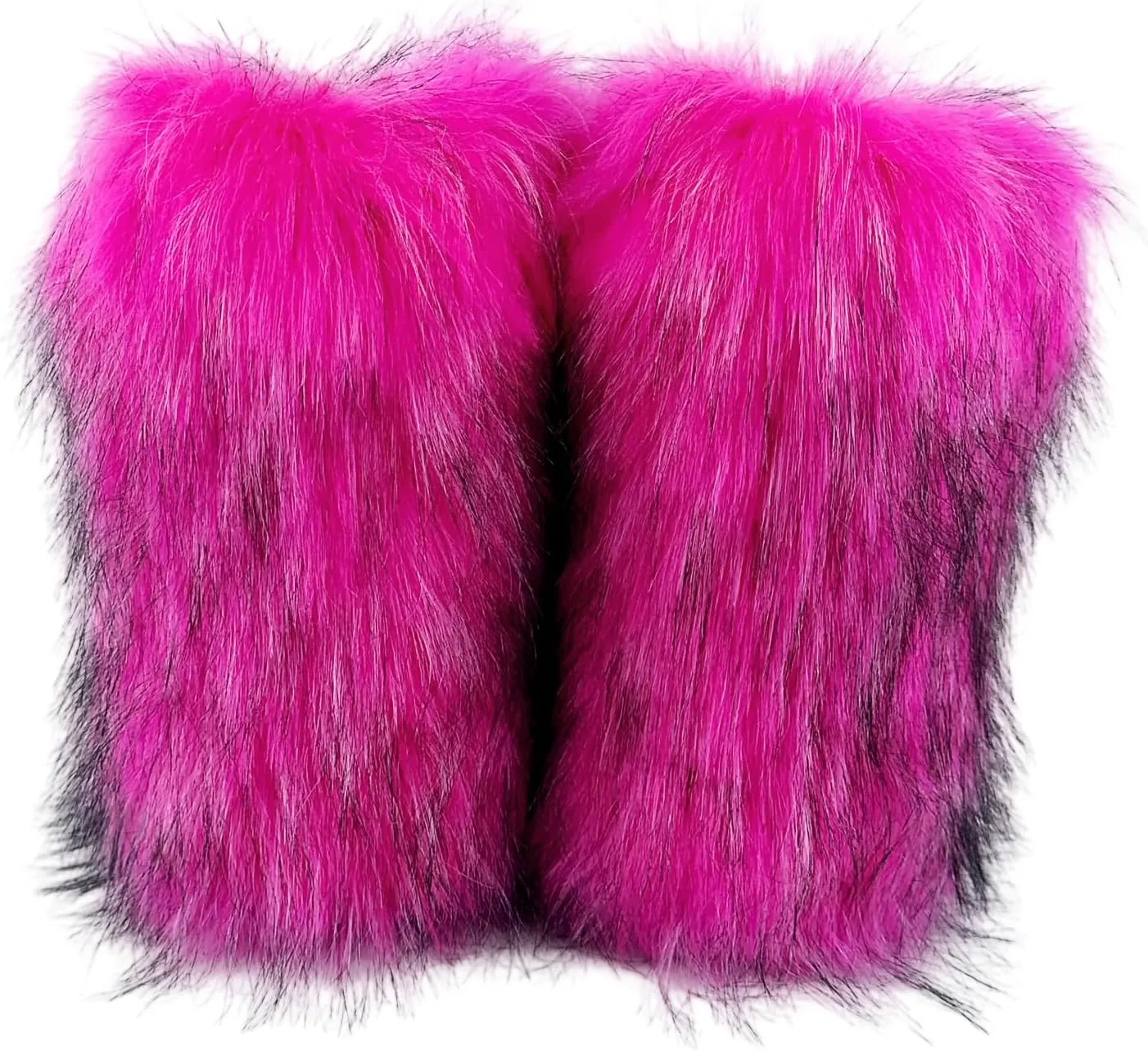 Women's Faux Fur Boots, Furry Fuzzy Mid Calf Snow Boots Y2k, Winter Warm Comfortable Fluffy Boots, Outdoor Indoor Flat Fur Shoes