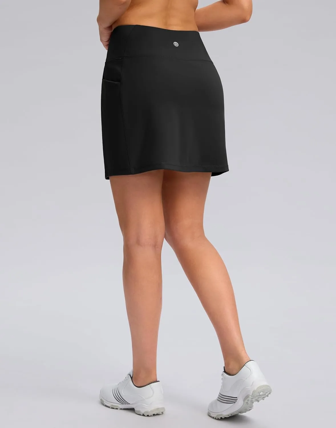 Women's Golf Skirts Skort 4 Side Pockets High Waisted Stretchy Tennis Skirt with Short Athletic Casual
